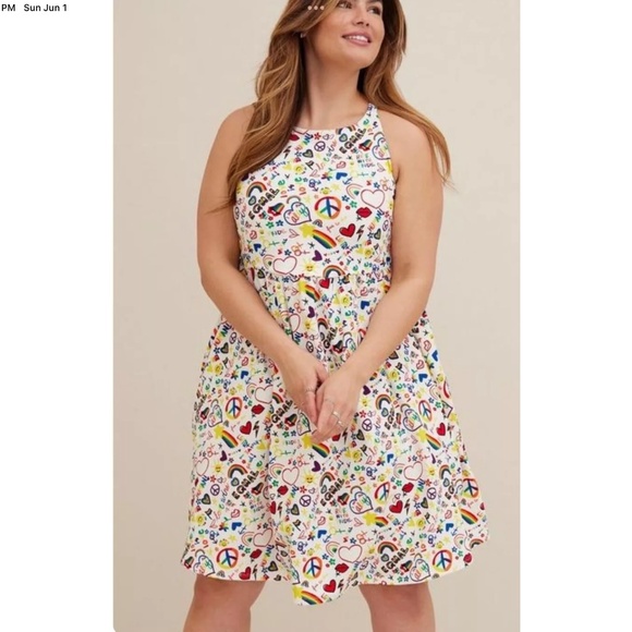 Torrid Pride dress, size 0, EUC - Picture 3 of 10